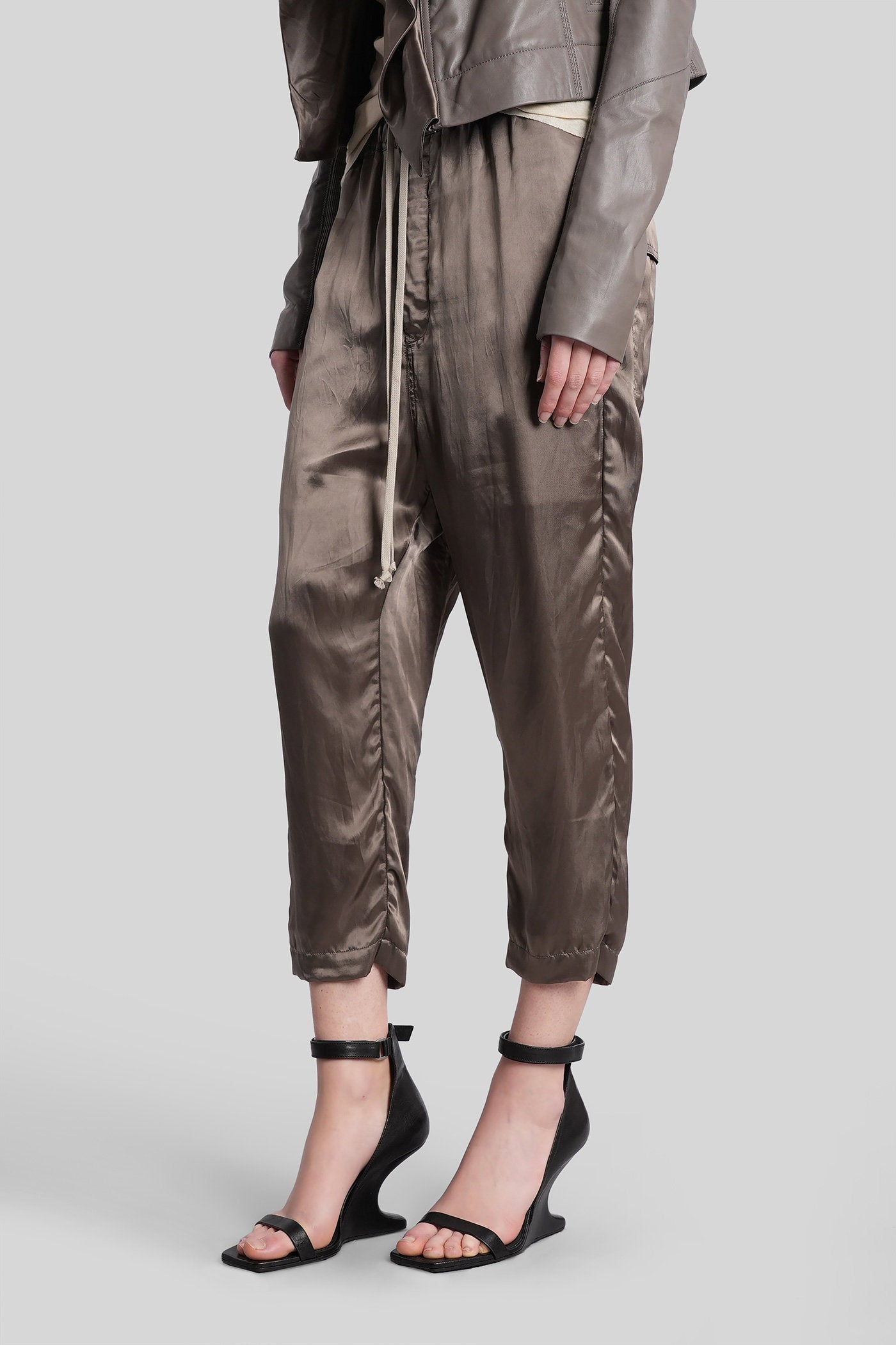 Drawstring astaires Pants in grey polyamide polyester Abbigliamento