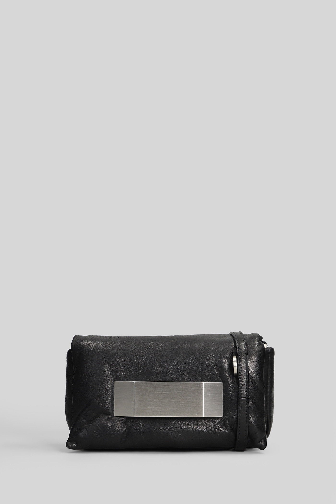 Pillow griffin Shoulder bag in black leather Borse