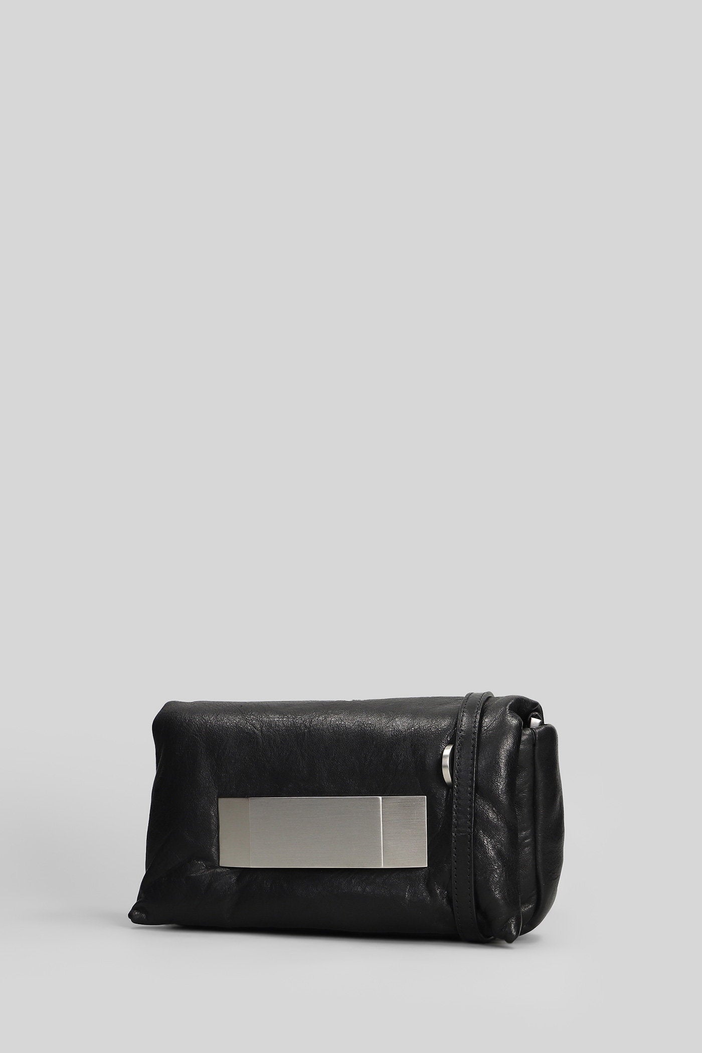Pillow griffin Shoulder bag in black leather Borse