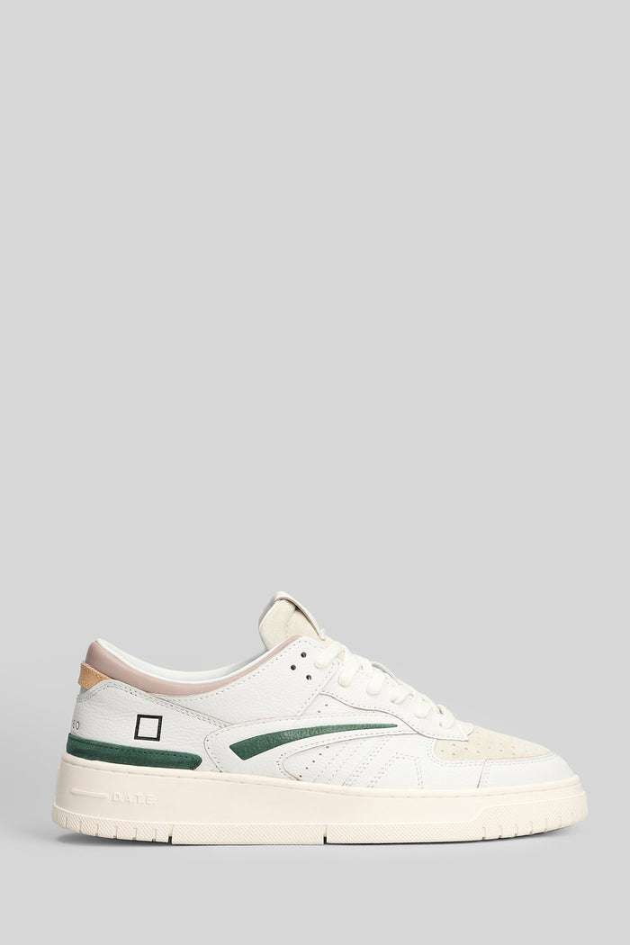 Torneo Colored Sneakers in white leather Scarpe