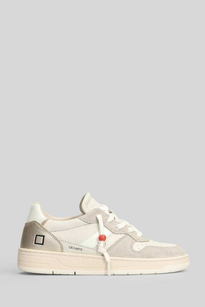 Court 2.0 Vintage Sneakers in beige suede and leather Scarpe