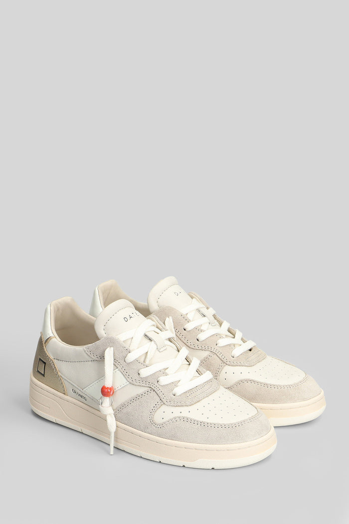 Court 2.0 Vintage Sneakers in beige suede and leather Scarpe