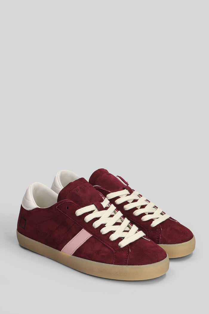 Hill Low Block Sneakers in bordeaux suede Scarpe