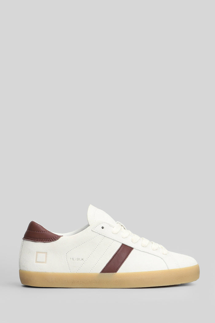Hill Low Block Sneakers in white suede Scarpe