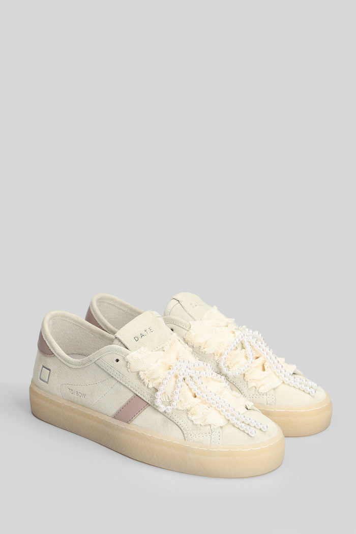 Tender Bow Sneakers in beige suede Scarpe