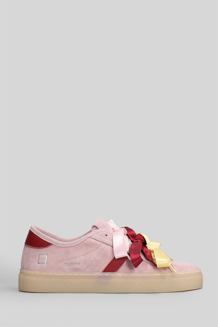 Tender Bow Sneakers in rose-pink suede Scarpe