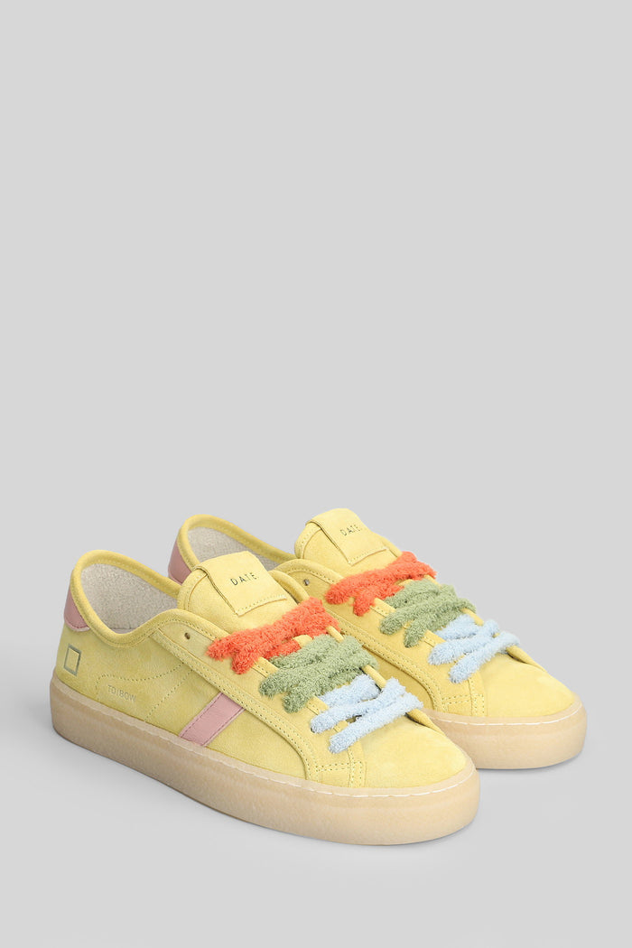 Tender Bow Sneakers in yellow suede Scarpe