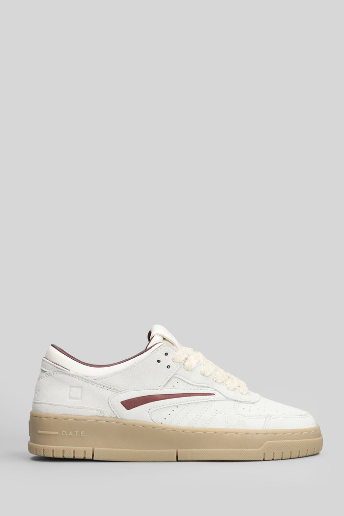 Torneo Block Sneakers in white suede Scarpe