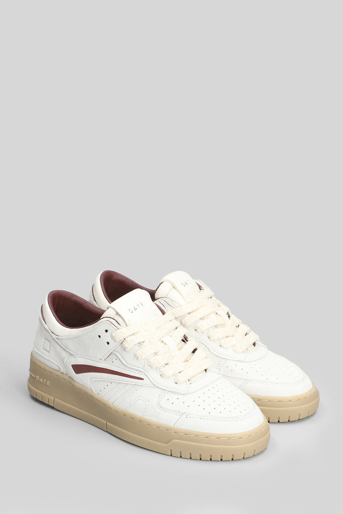 Torneo Block Sneakers in white suede Scarpe