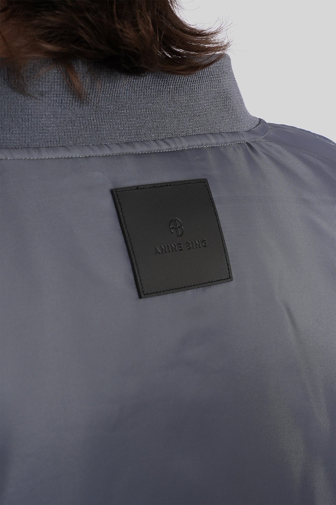 Leon Bomber Jacket in grey polyester Abbigliamento