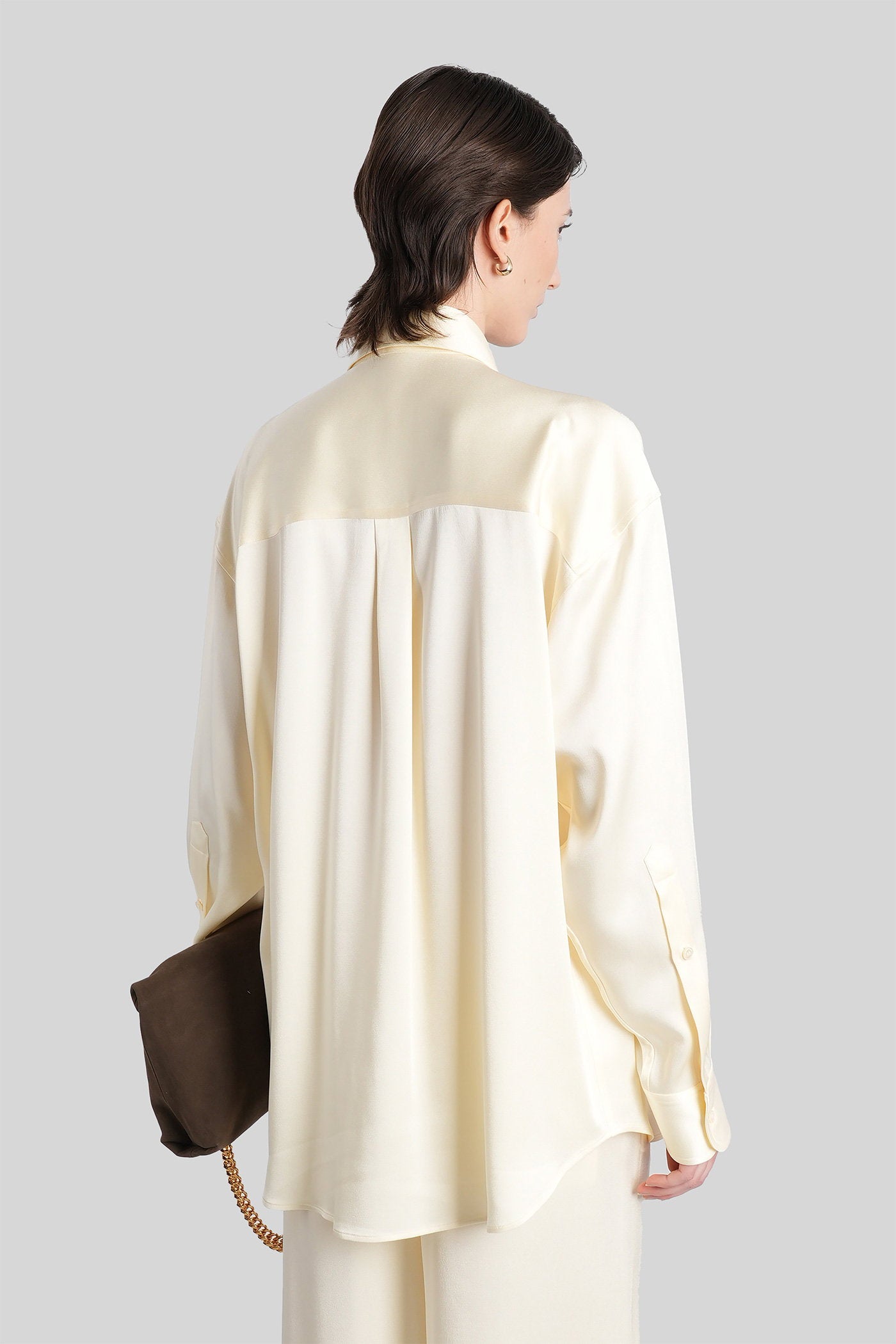 Shirt in beige acetate Abbigliamento