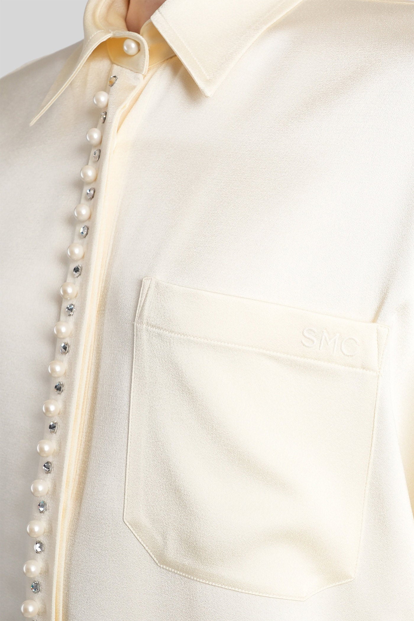 Shirt in beige acetate Abbigliamento