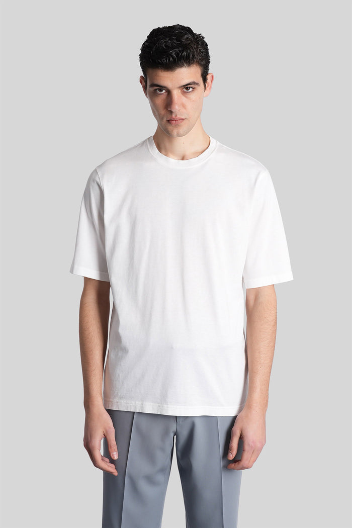 T-Shirt in white cotton Abbigliamento