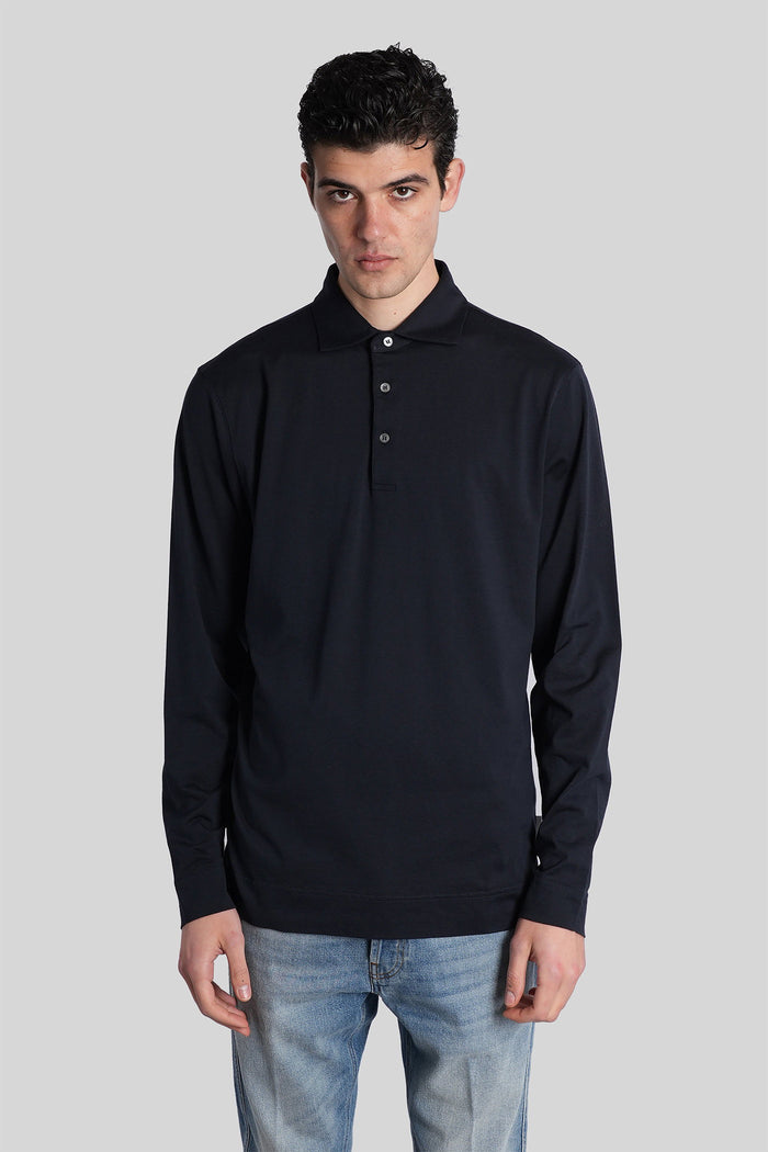 Polo in blue cotton Abbigliamento
