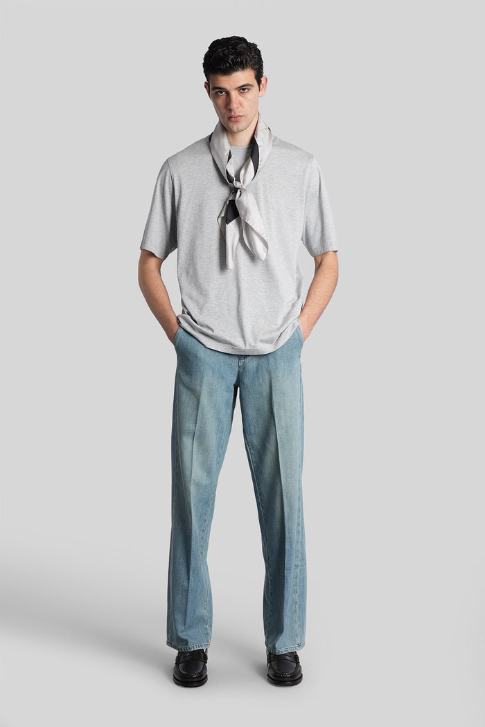T-Shirt in grey cotton Abbigliamento