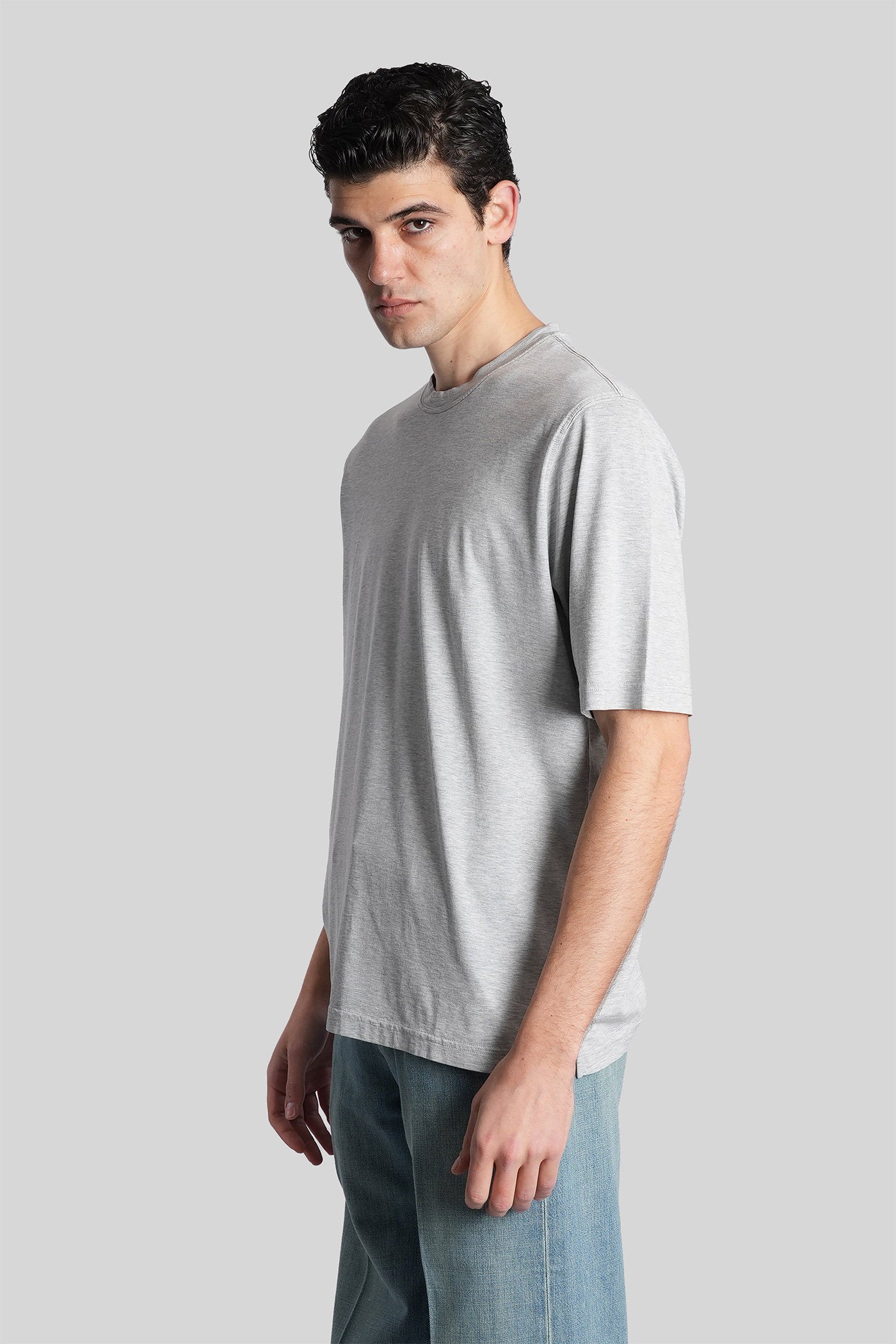 T-Shirt in grey cotton Abbigliamento