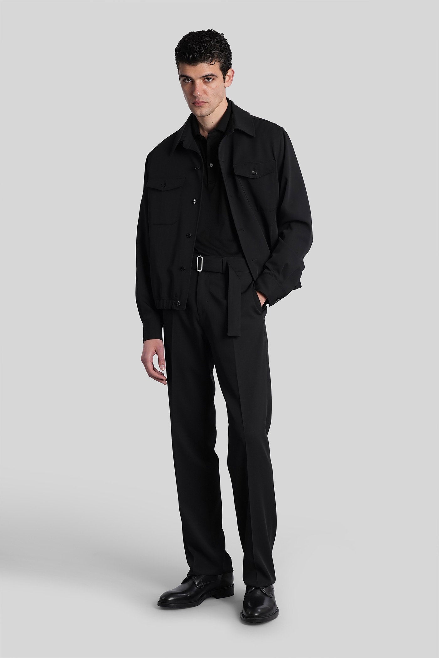 Polo in black cotton Abbigliamento