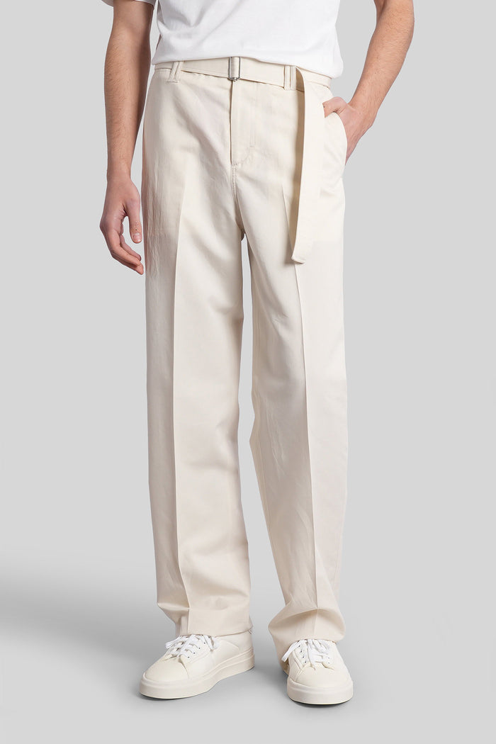 Pants in white cotton Abbigliamento