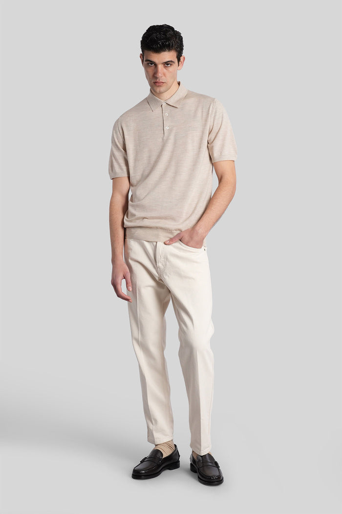 Polo in beige wool Abbigliamento