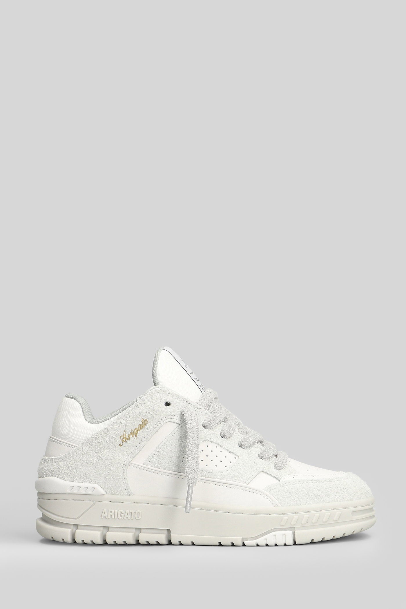 Area Lo Fluffy Sneakers in white suede and leather Scarpe