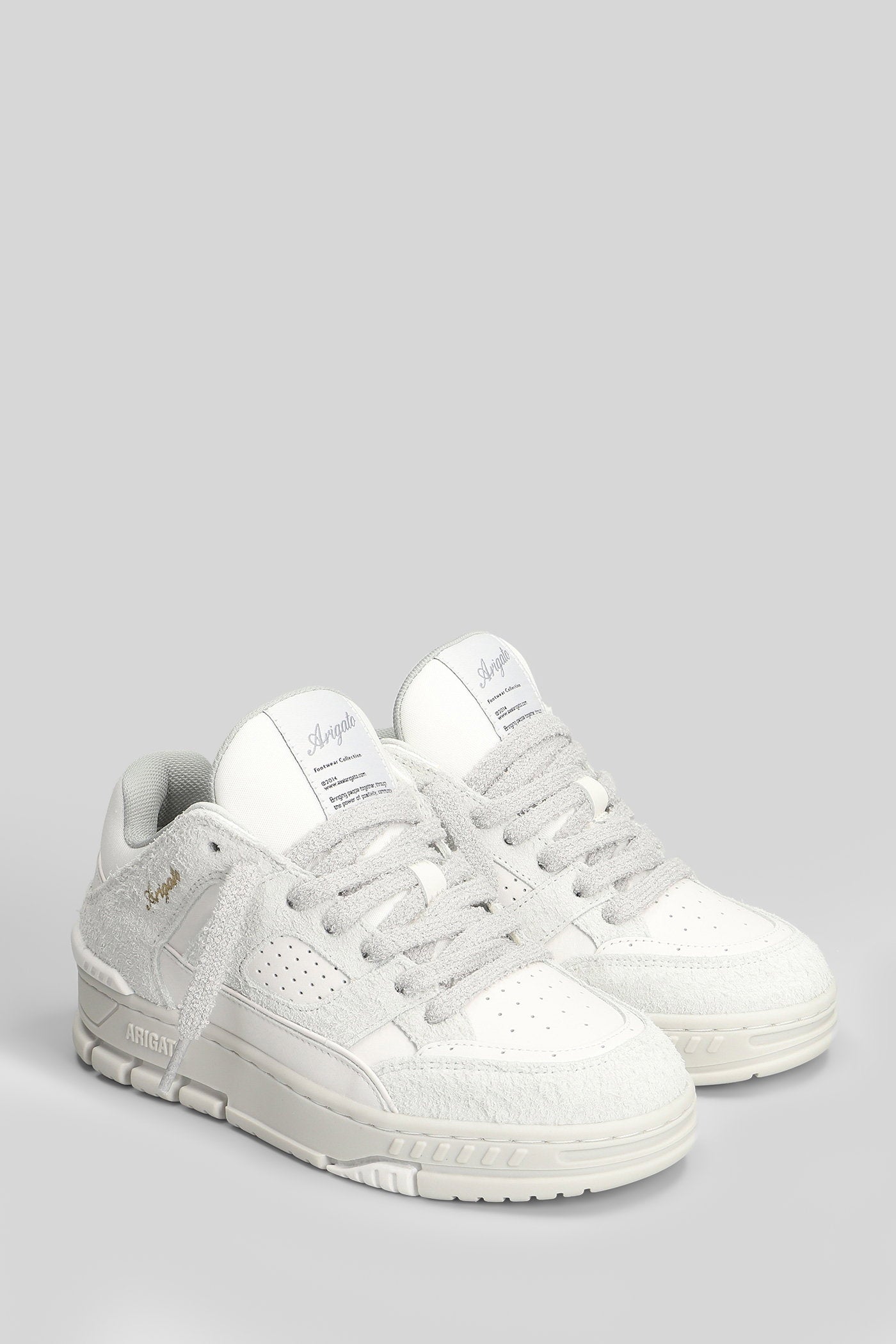 Area Lo Fluffy Sneakers in white suede and leather Scarpe