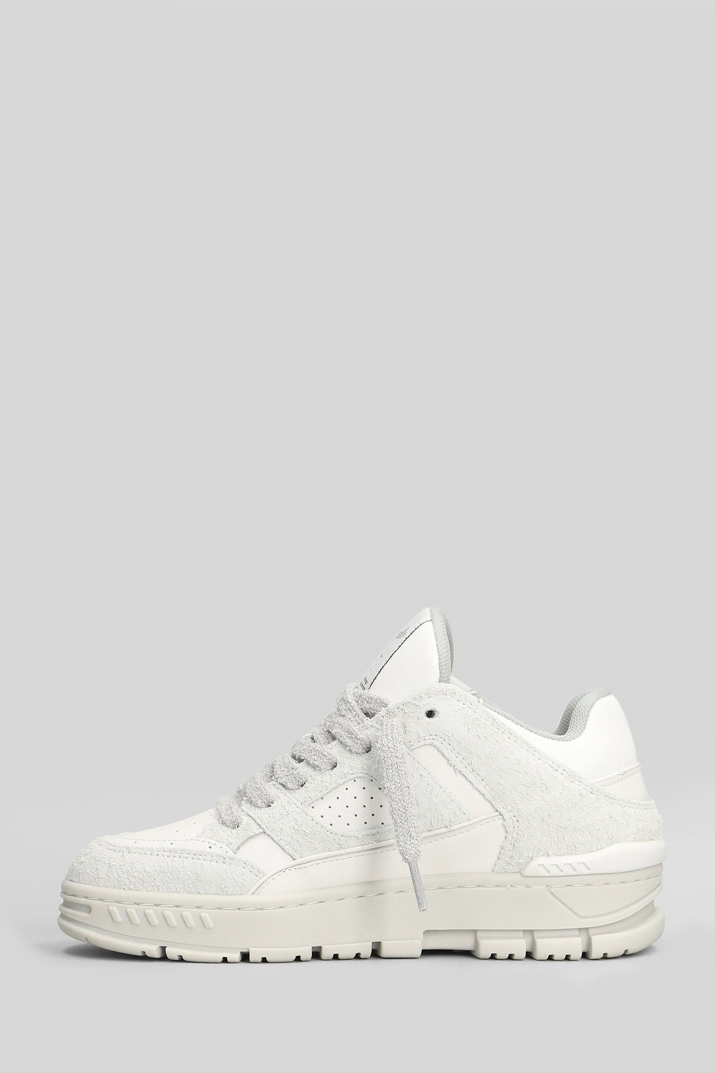 Area Lo Fluffy Sneakers in white suede and leather Scarpe