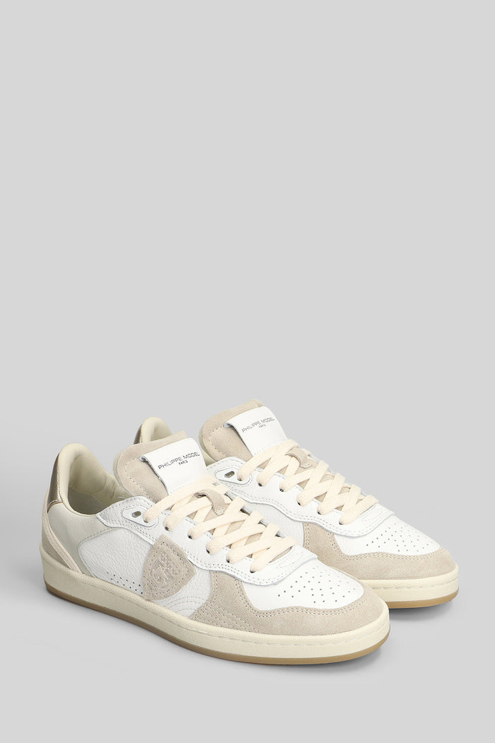 Pgal Low Sneakers in white suede and leather Scarpe