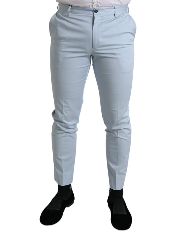 Dolce & Gabbana 97% Cotton 3% Elastane trousers in light blue