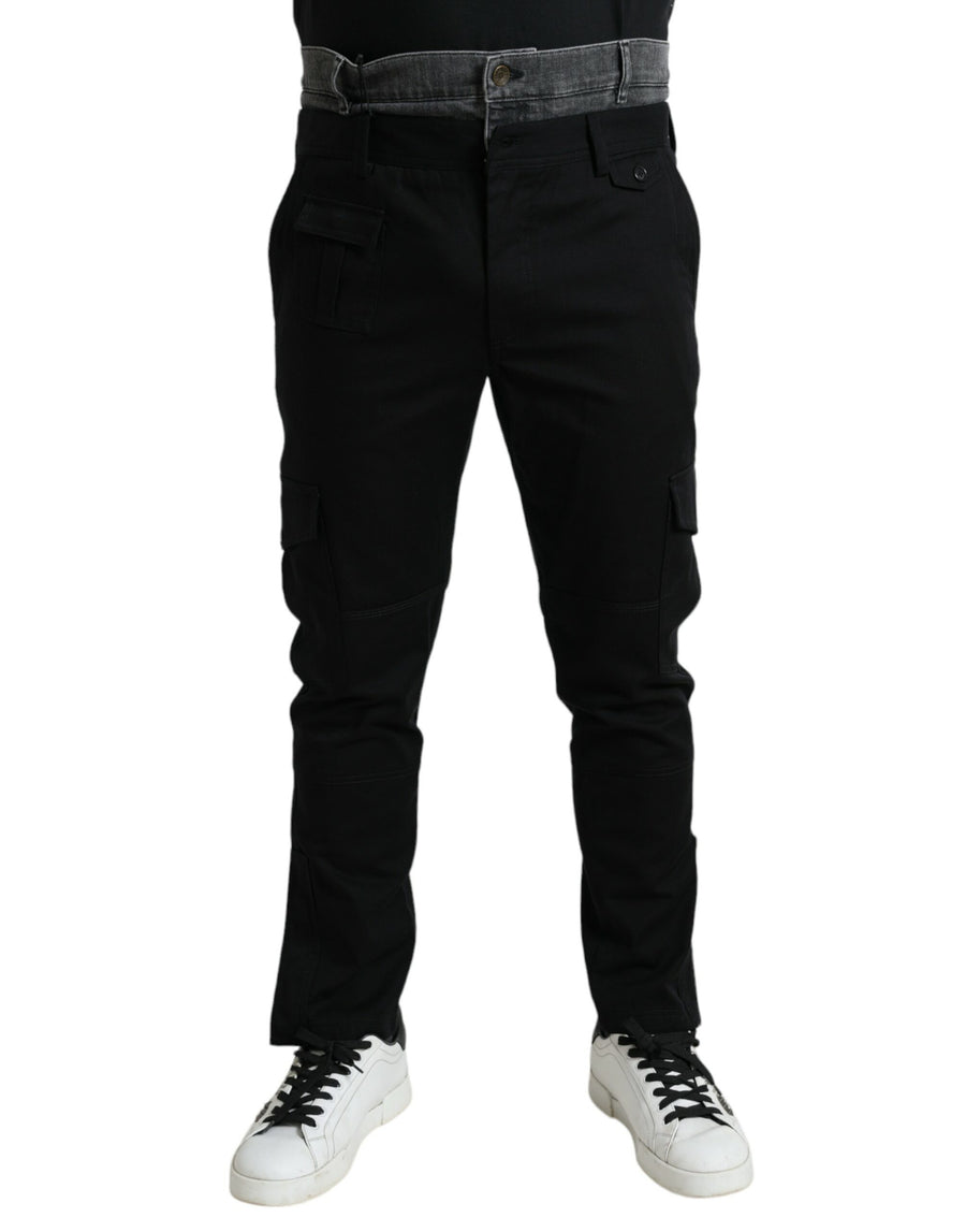 Dolce & Gabbana 98% Cotton 2% Elastane cargo pants in black