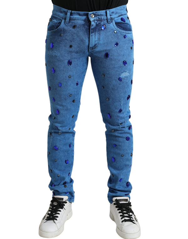 Dolce & Gabbana 88% Cotton jeans in blue