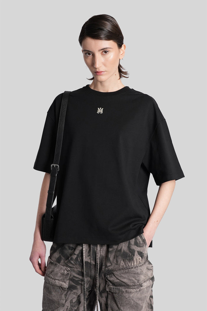 T-Shirt Black Cotton Abbigliamento