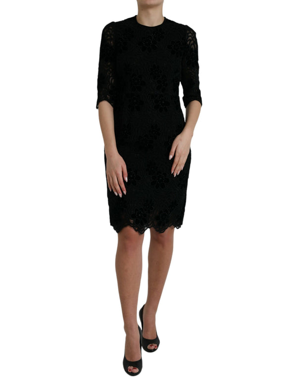 Dolce & Gabbana 69% Cotton 31% Nylon dress in black
