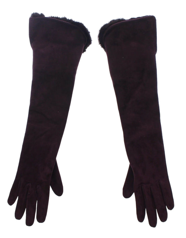 Dolce & Gabbana 40% Mink Fur gloves in purple