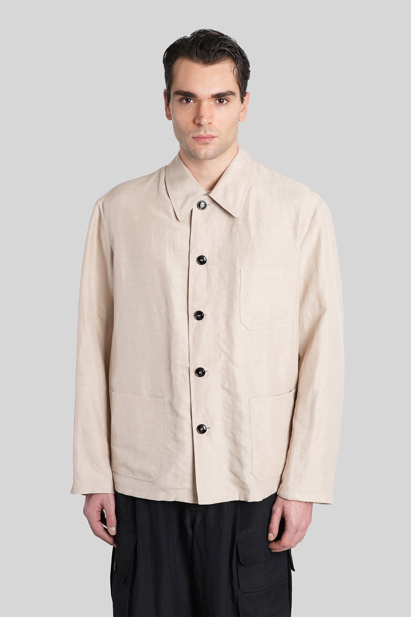 Casual Jacket Beige Viscose Abbigliamento