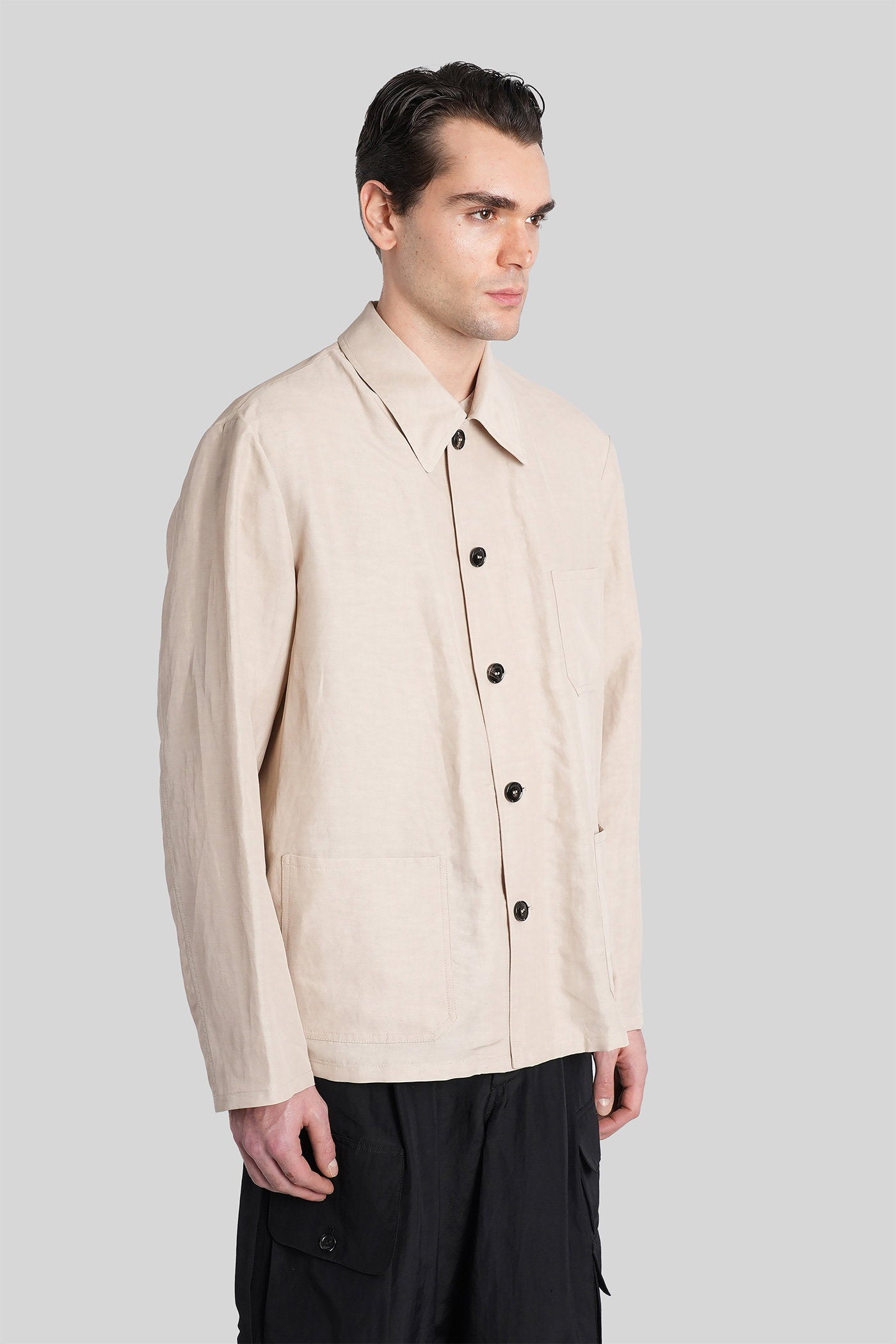 Casual Jacket Beige Viscose Abbigliamento