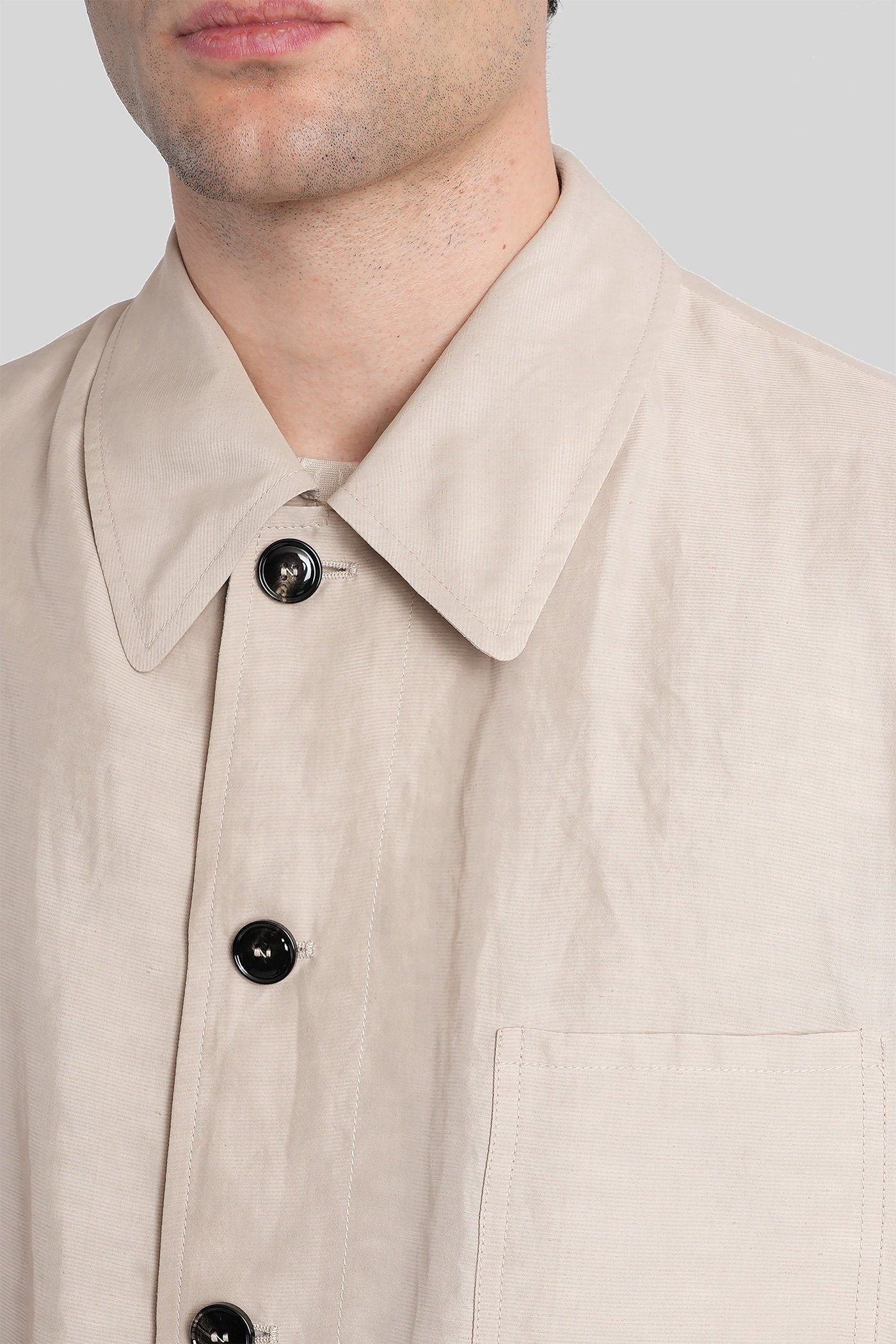Casual Jacket Beige Viscose Abbigliamento