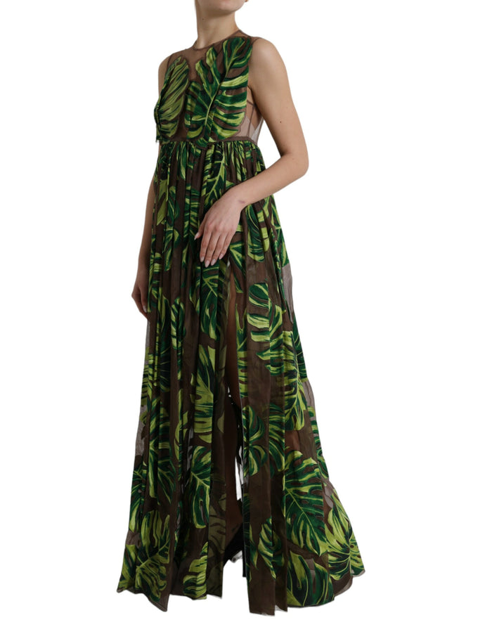 Dolce & Gabbana 80% Silk 20% Nylon dress in green — view 2