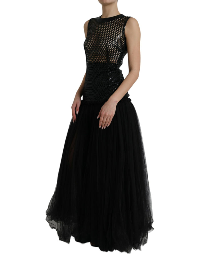 Dolce & Gabbana 70% Nylon 24% Silk 6% Elastane gown in black — view 2