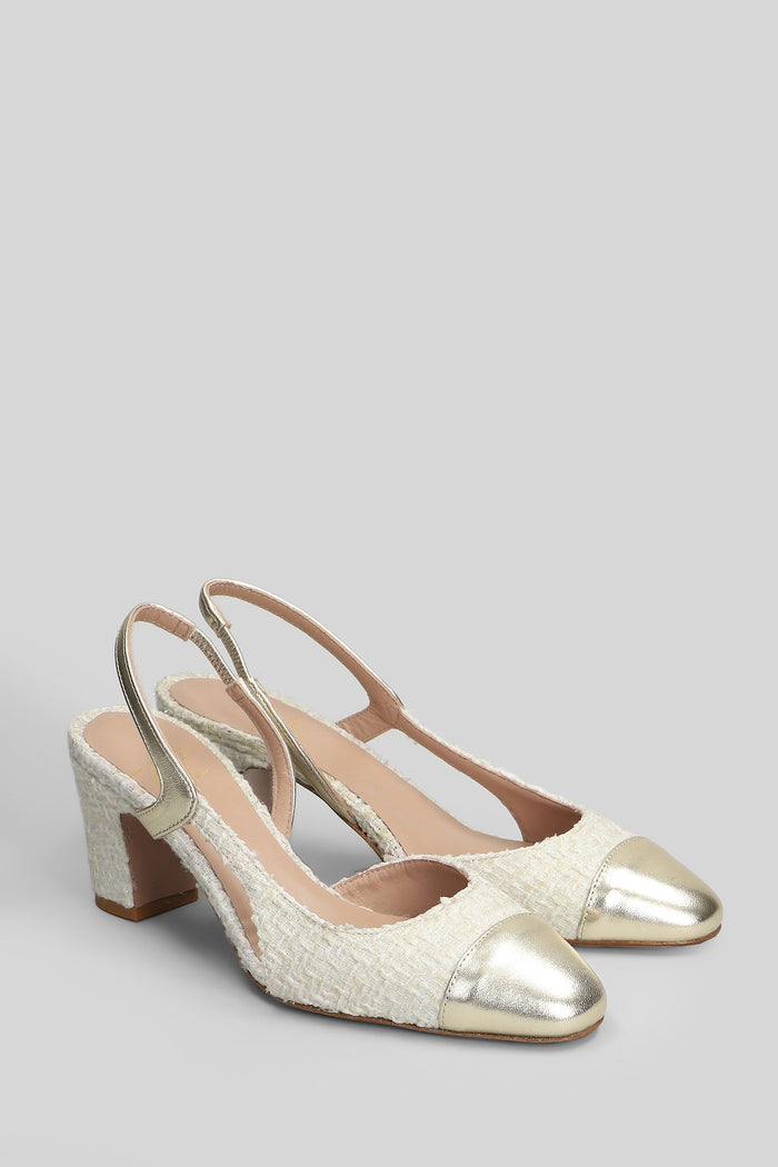 Shirley Pumps in beige fabric Scarpe