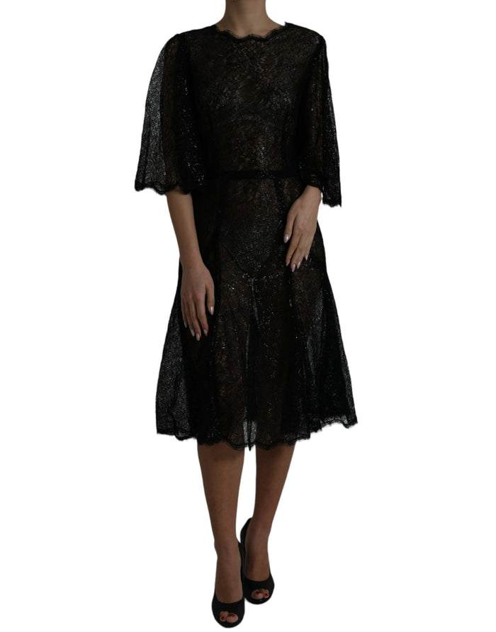Dolce & Gabbana 44% Viscose 43% Nylon 13% Polyester dress in black
