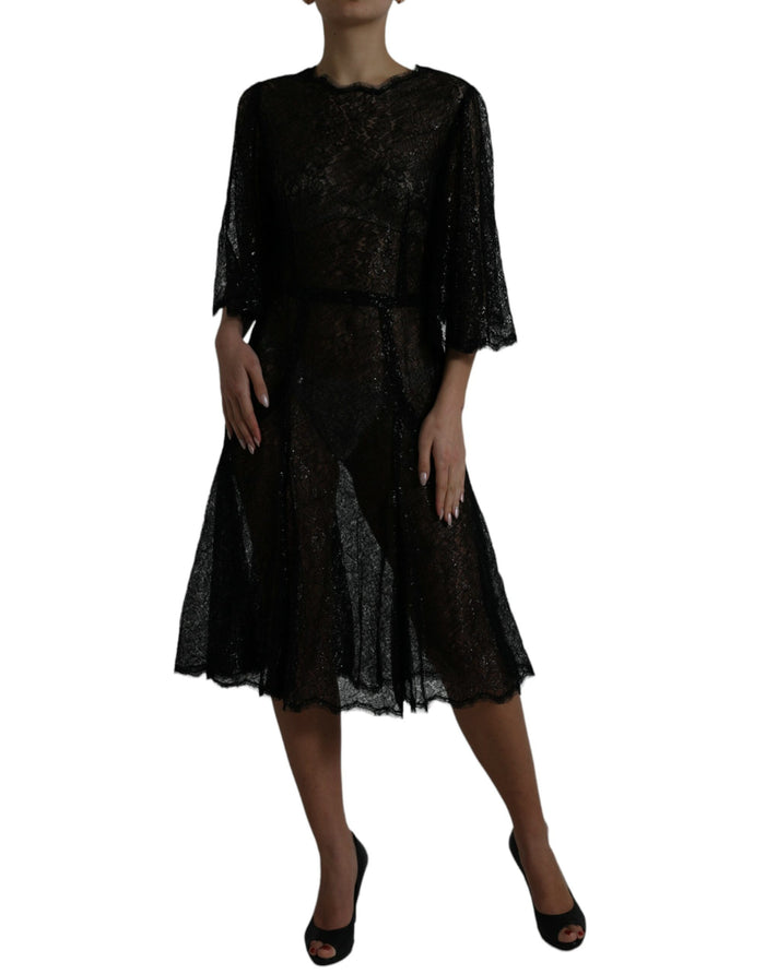 Dolce & Gabbana 44% Viscose 43% Nylon 13% Polyester dress in black — view 2