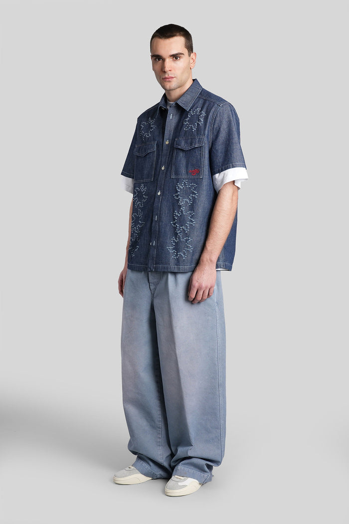 Shirt Blue Cotton Abbigliamento