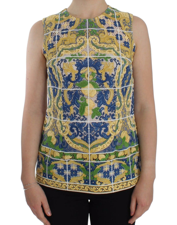 Dolce & Gabbana 93% Cotton tank top in multicolor