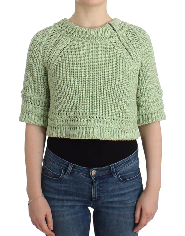 Ermanno Scervino Cotton blend sweater in green