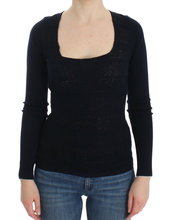 Ermanno Scervino 94% Wool sweater in blue