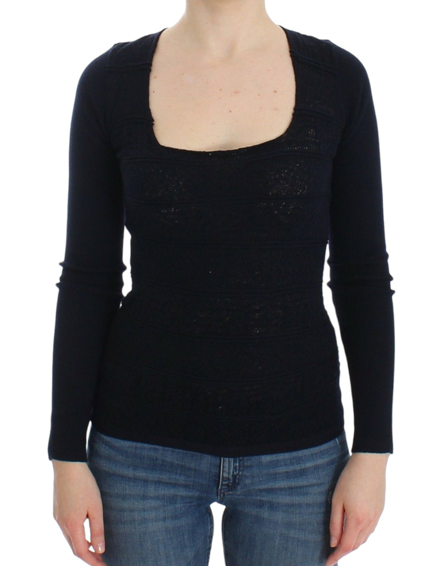 Ermanno Scervino 94% Wool sweater in blue