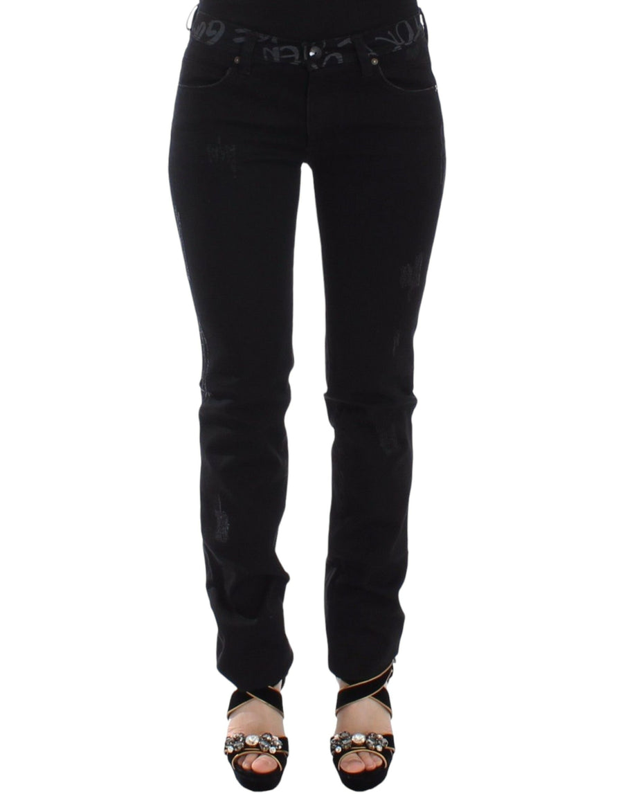 Ermanno Scervino 98% cotton jeans in black