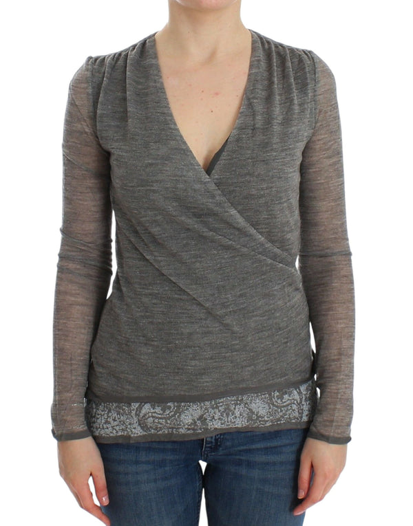 Ermanno Scervino 50% Rayon blouse in gray