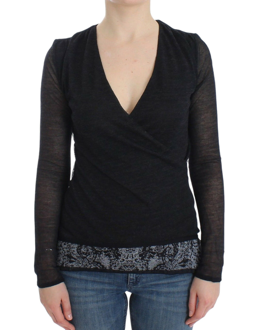 Ermanno Scervino 50% Rayon sweater in black