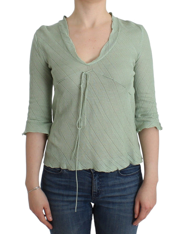 Ermanno Scervino 100% cotton blouse in green